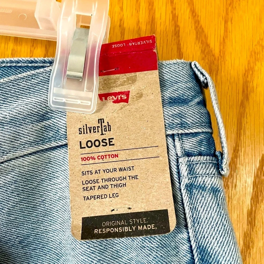 NEW Levi's SilverTab Loose Fit Jeans 100% Cotton W32 X L30 NEW